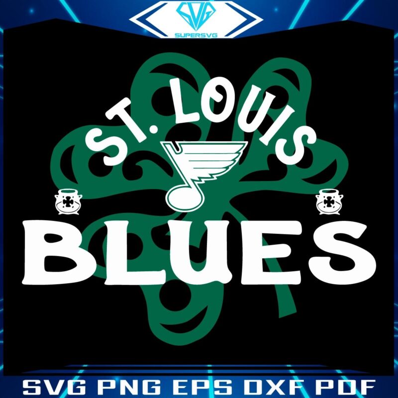St Louis Blues Shamrock SVG for St Patricks Day in Richmond