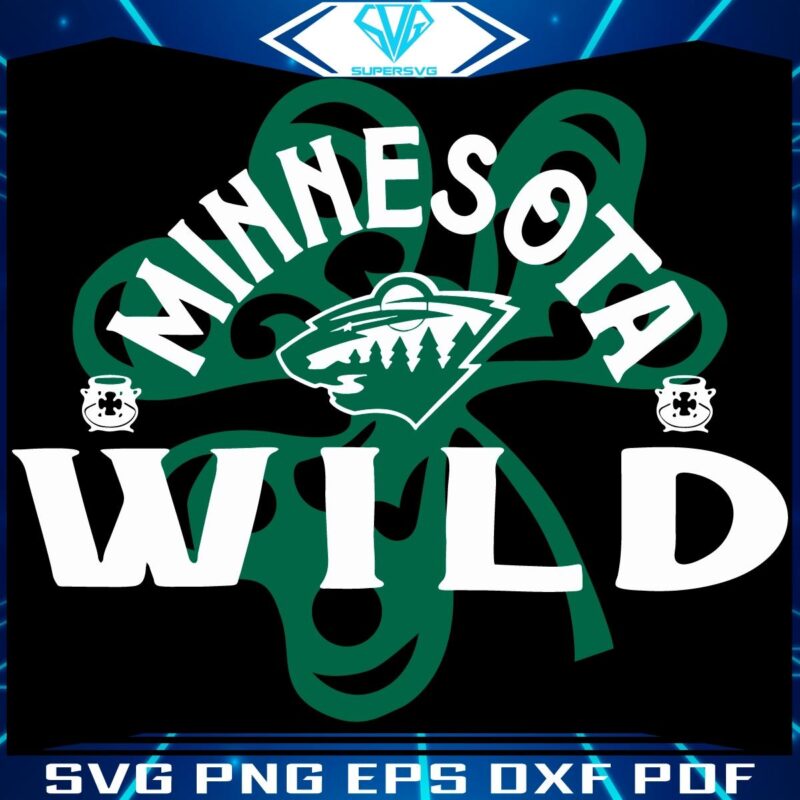 St Pattys Day Shamrock SVG from Minnesota Wild
