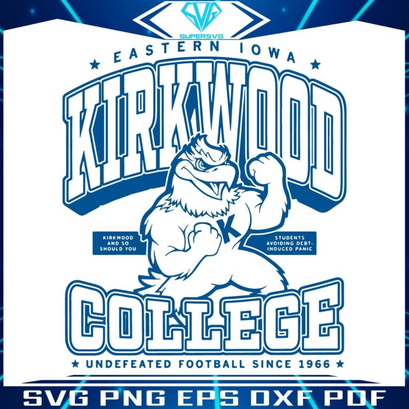 SVG of Kirkwood Colleges Unbeaten Football Legacy Since 1966