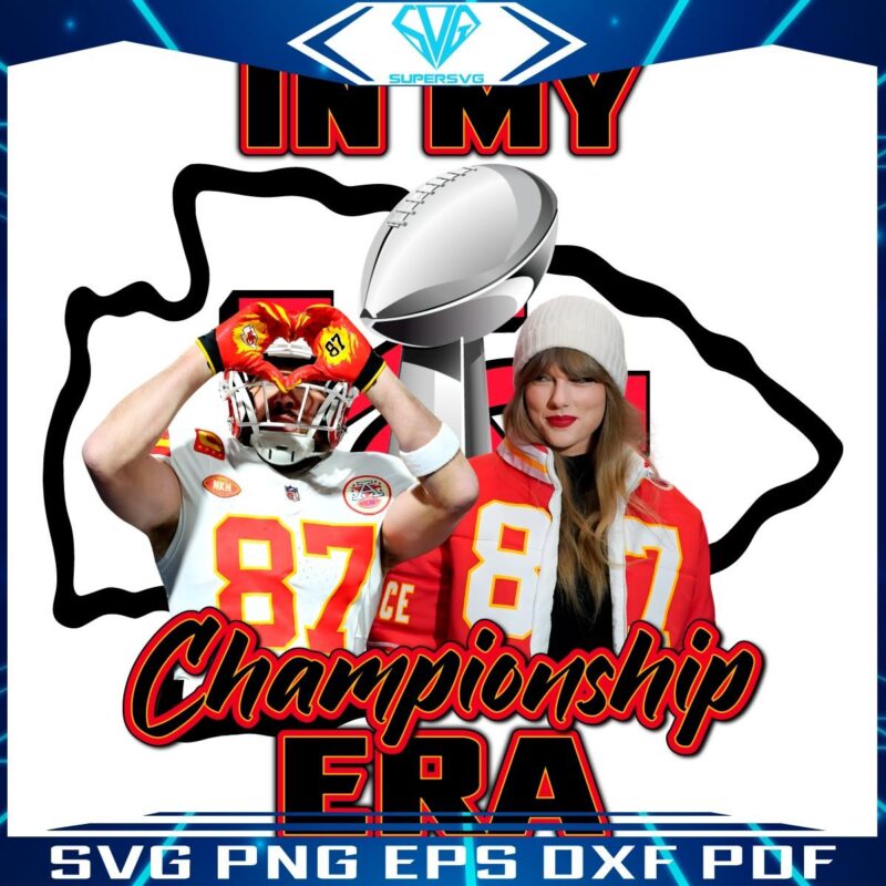 Taylor Swift Travis Kelce Chiefs Championship Era in PNG