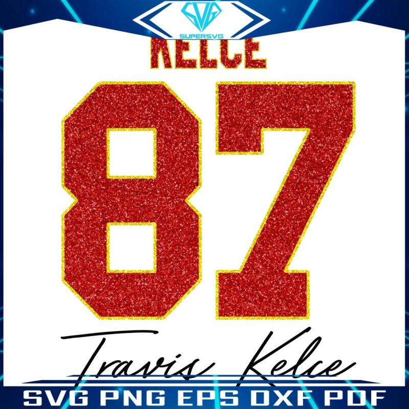 Travis Kelce Rocks the Iconic No 87 in PNG Style