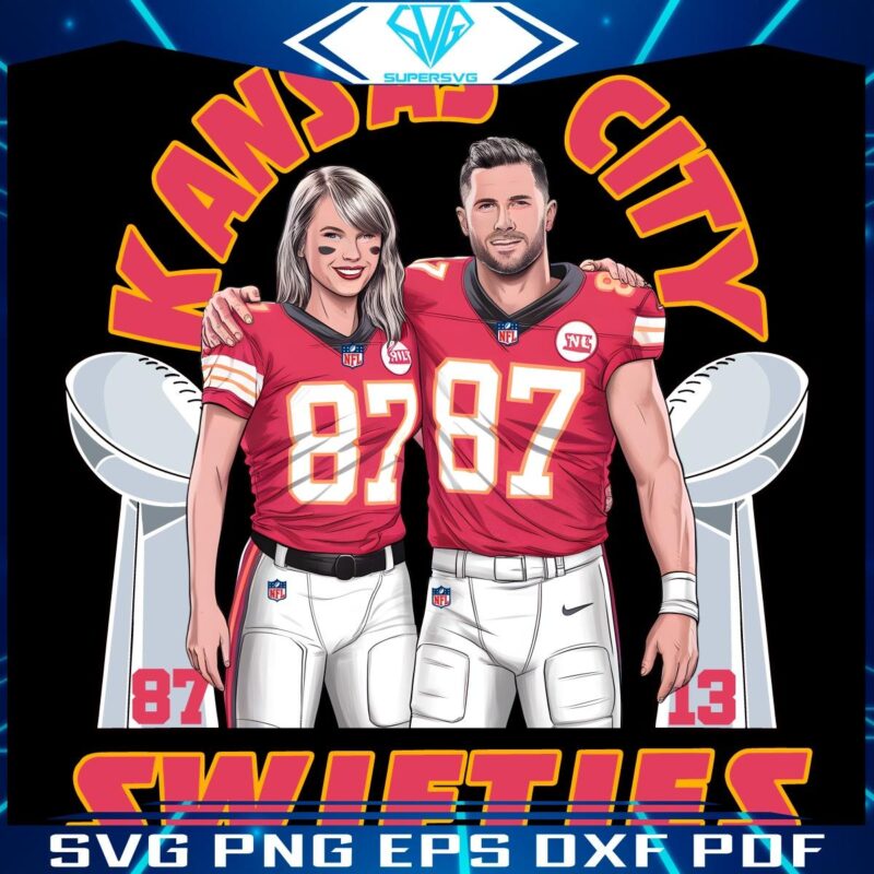 Travis Kelce Taylor Swift Kansas City Swifties Super Bowl SVG