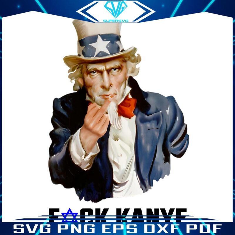 Uncle Sam Mindle Finger Fuck Kanye Antisemitism PNG