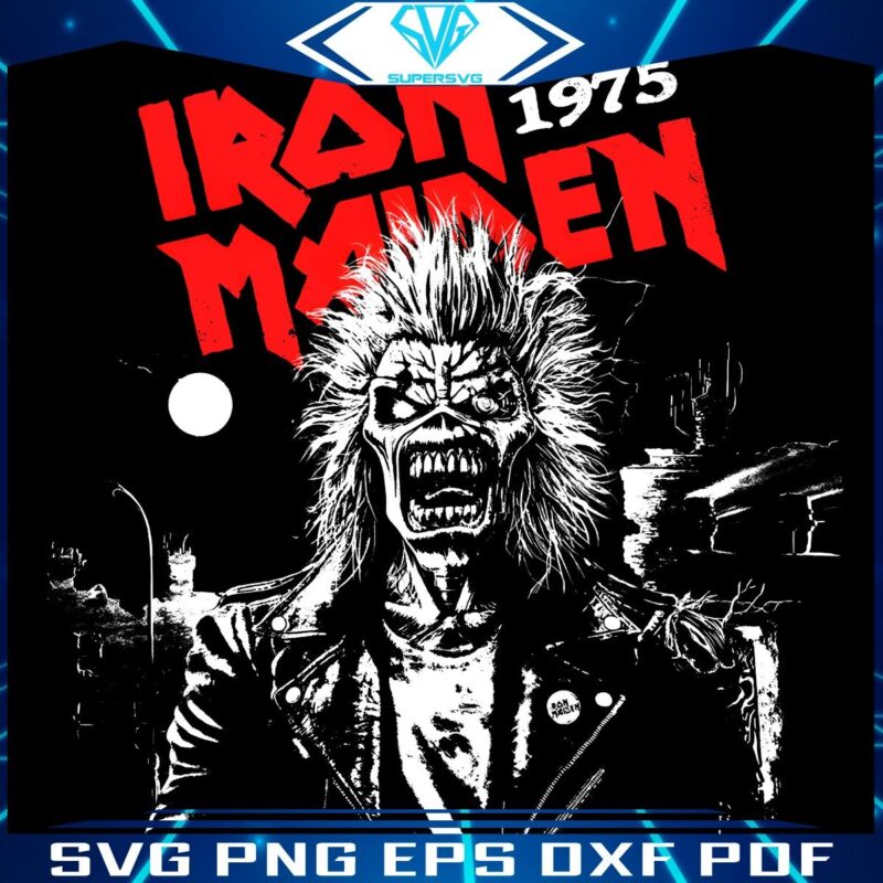 Vintage 90s Iron Maiden Est 1975 PNG Design