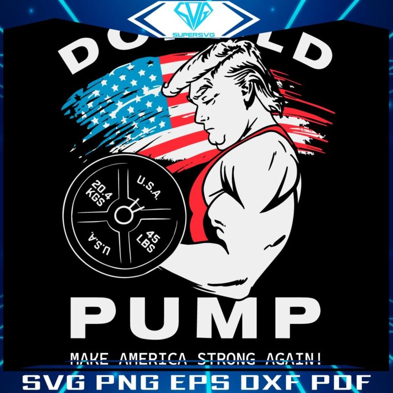 Vintage Donald Pump Strengthen America SVG Design
