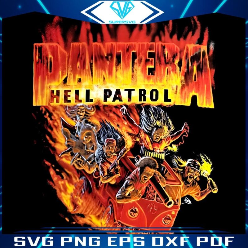Vintage Pantera Hell Patrol PNG