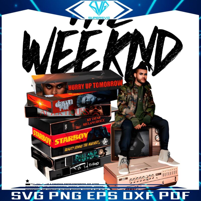 Vintage The Weeknd Album Cassettes in PNG Format