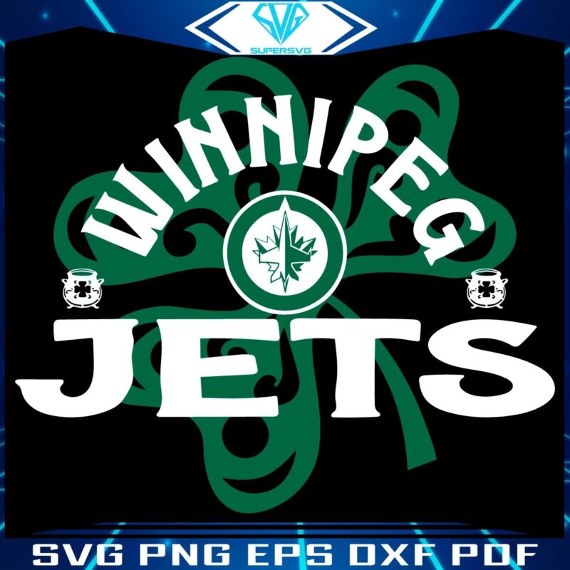 Winnipeg Jets St Patricks Day Shamrock SVG Delight