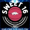 2025 Razorbacks Sweet Sixteen Basketball SVG Design
