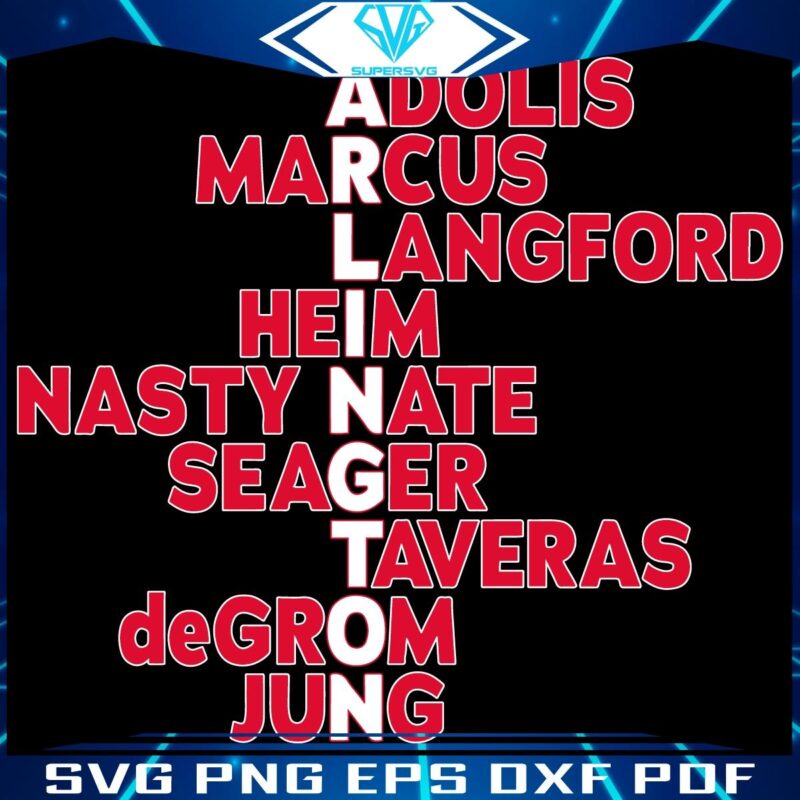 2025 Texas Rangers SVG Arlingtons Baseball Stars