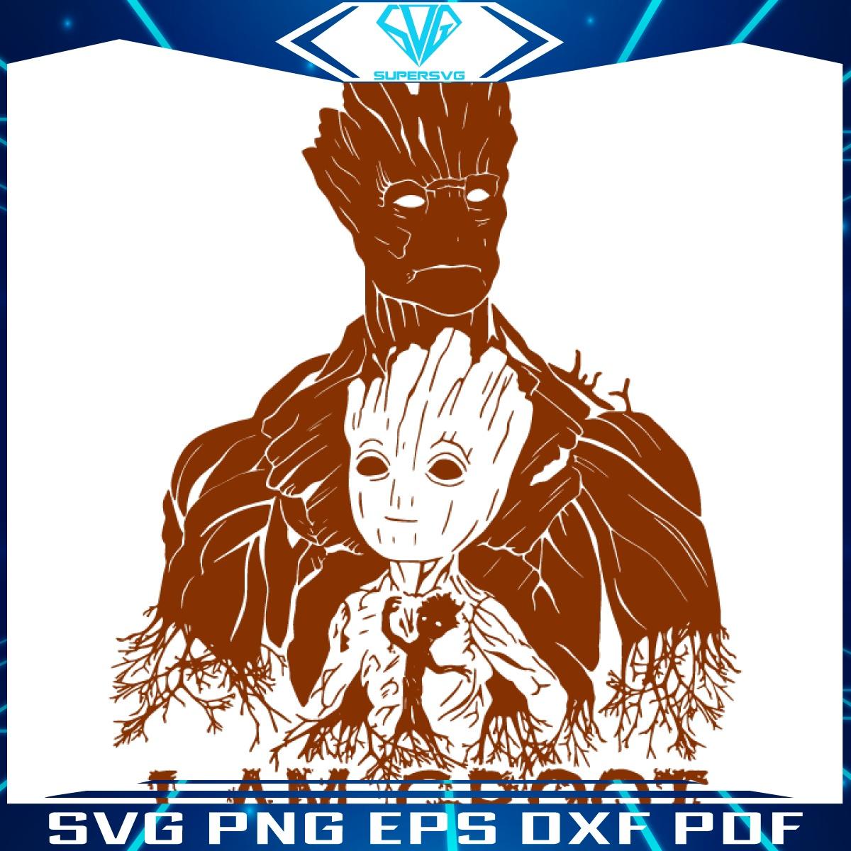 Adorable Baby Groot SVG Art I Am Groot