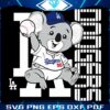 Adorable Dodgers Baby Koala Mascot PNG