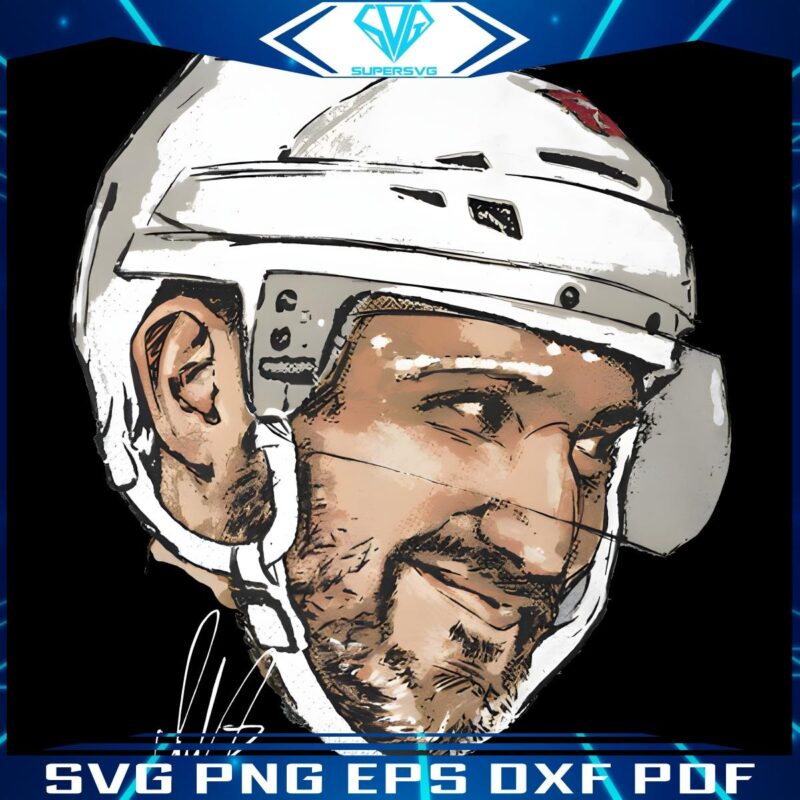 Alex Ovechkin Washington Portrait in PNG Format
