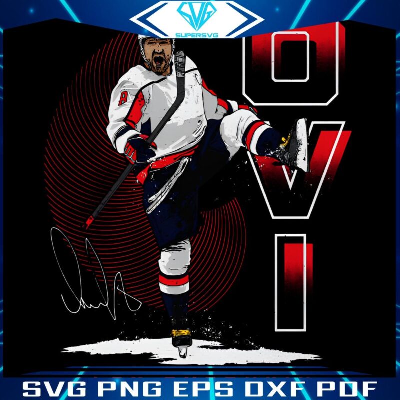Alex Ovechkins Iconic Signature Washington Capitals SVGPNG