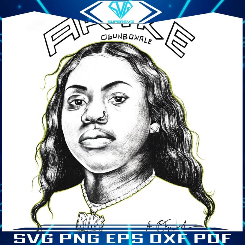 Arike Ogunbowale Dallas Wings HandDrawn Portrait in PNG