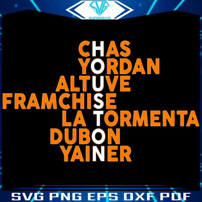 Astros 2025 Player Names SVG Edition