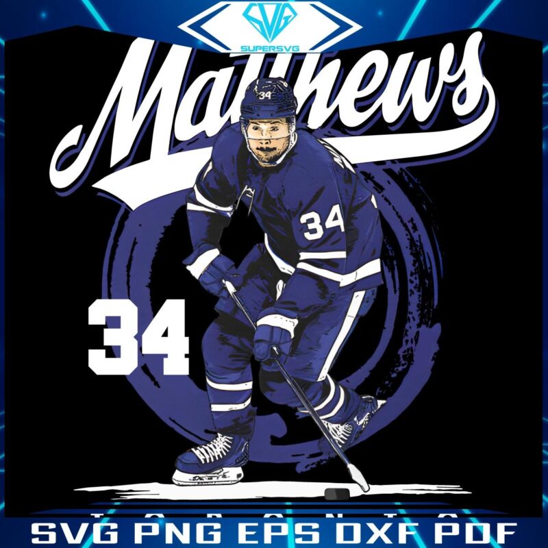 Auston Matthews 34 Iconic Toronto Maple Leafs PNG