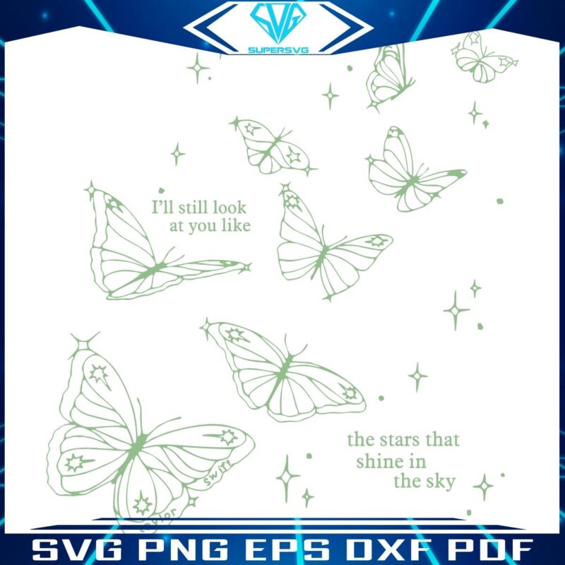 Butterfly SVG Taylor Swifts Marys Song Lyrics Art