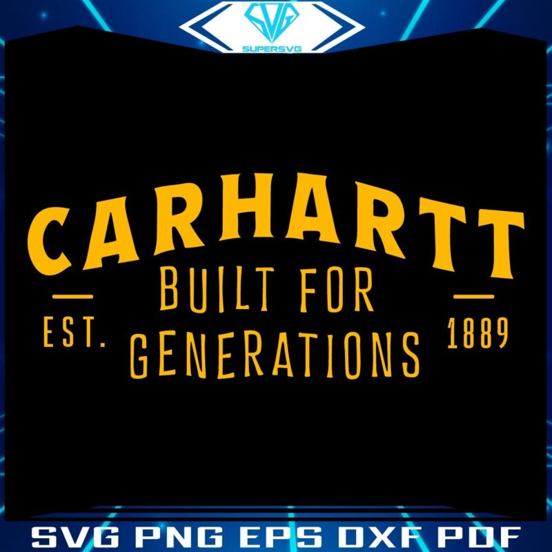 Carhartt Timeless Tradition Since 1889 SVG
