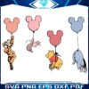 Charming Vintage Pooh and Balloon Cartoon PNG