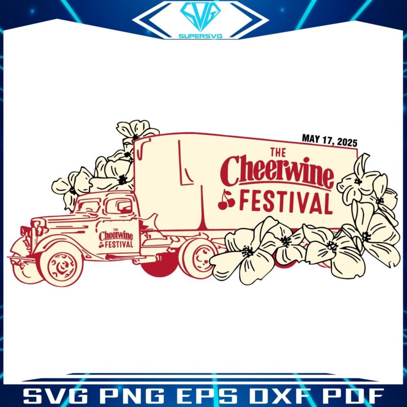 Cheerwine Festival Truck Floral SVG Delight