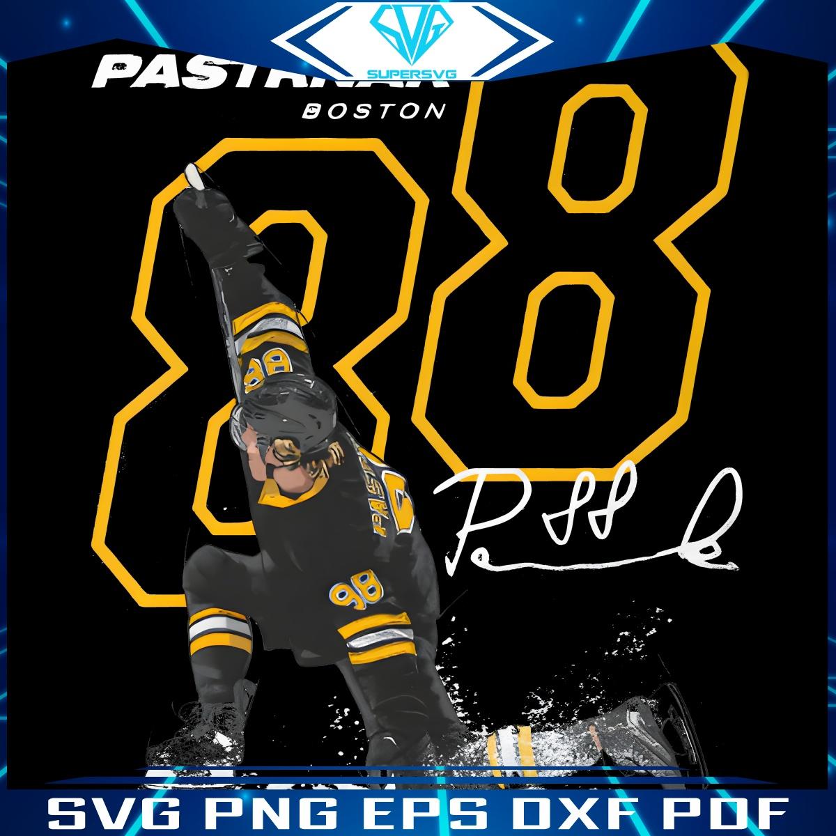 David Pastrnaks Signature PNG Boston Bruins 88 Masterpiece