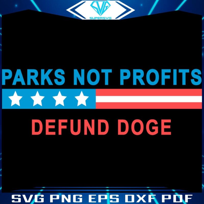 Defund Doge Parks Over Profits SVG