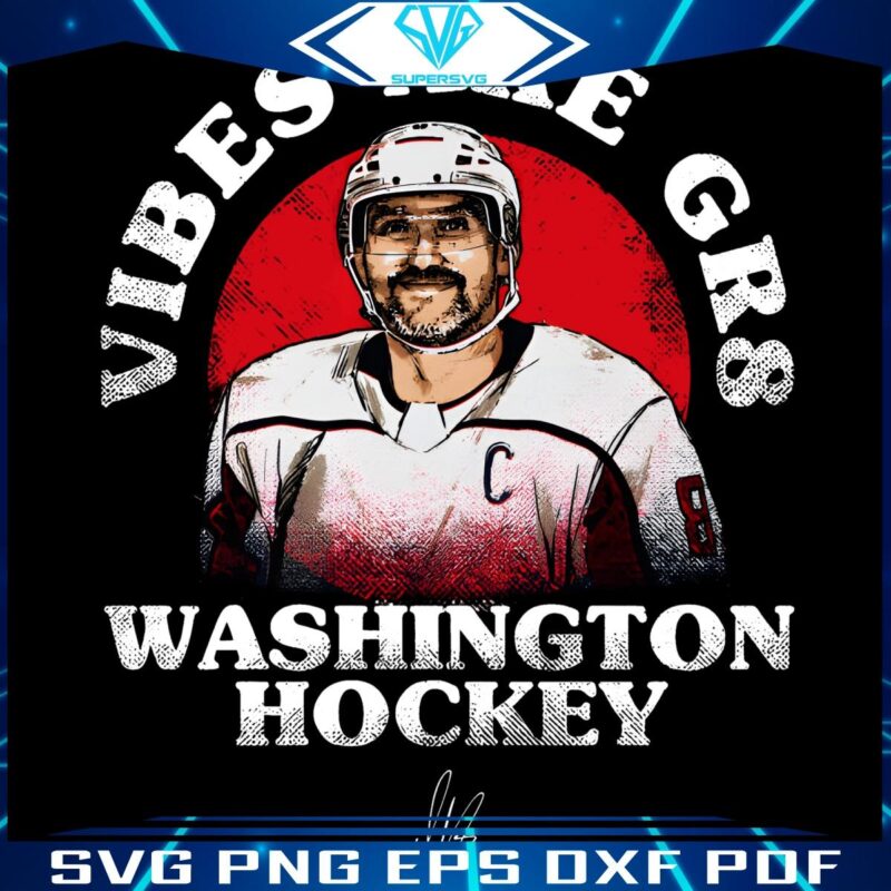 Epic Vibes Alex Ovechkins Signature Washington Hockey PNG
