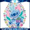Floral Stitch Easter Bunny Egg Vibrant PNG Design