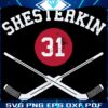 Igor Shesterkin 31 Rangers Sticks SVG Score Big with Style