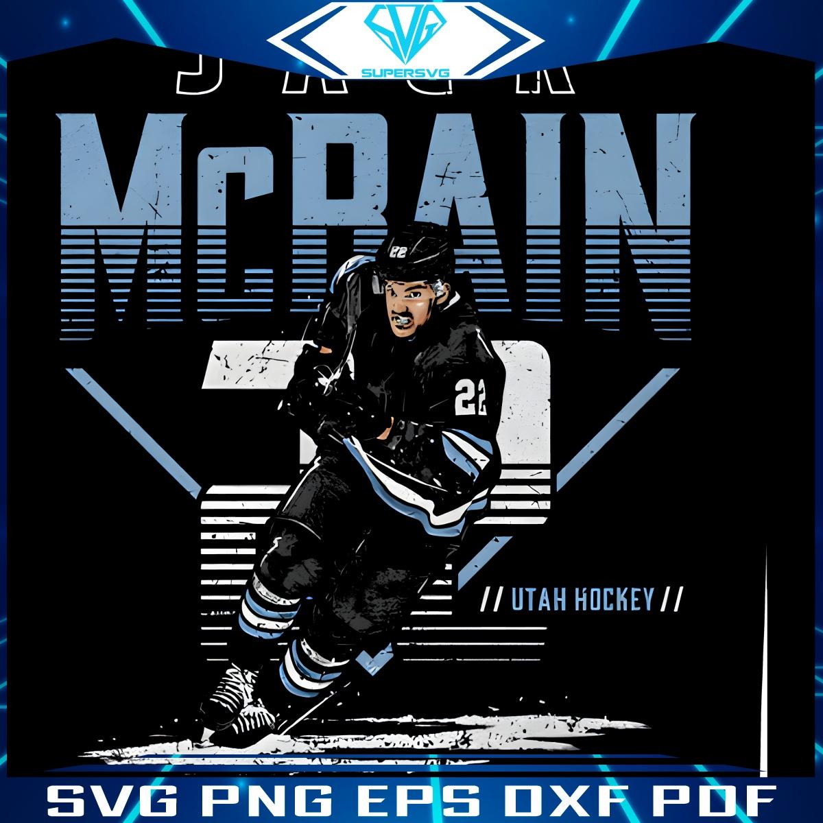 Jack Mcbains 22 Utah Hockey Club Vibrant PNG Design