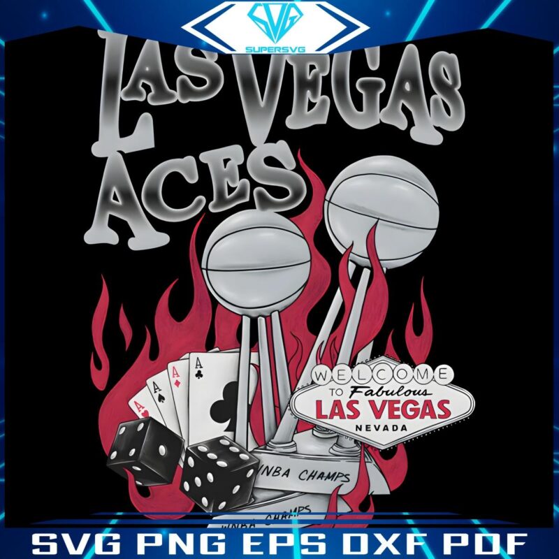 Las Vegas Aces Double Hot WNBA Champs SVGPNG