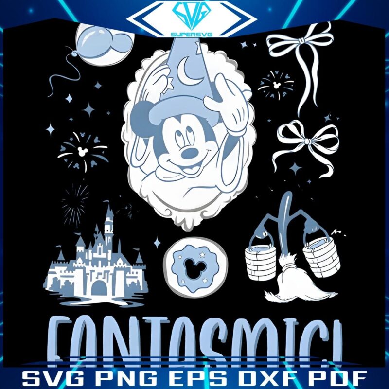 Magical Kingdom SVG Retro Sorcerer Mickey Disney Fantasmic