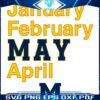 Michigan Wolverines Basketball SVG January to April Highlights
