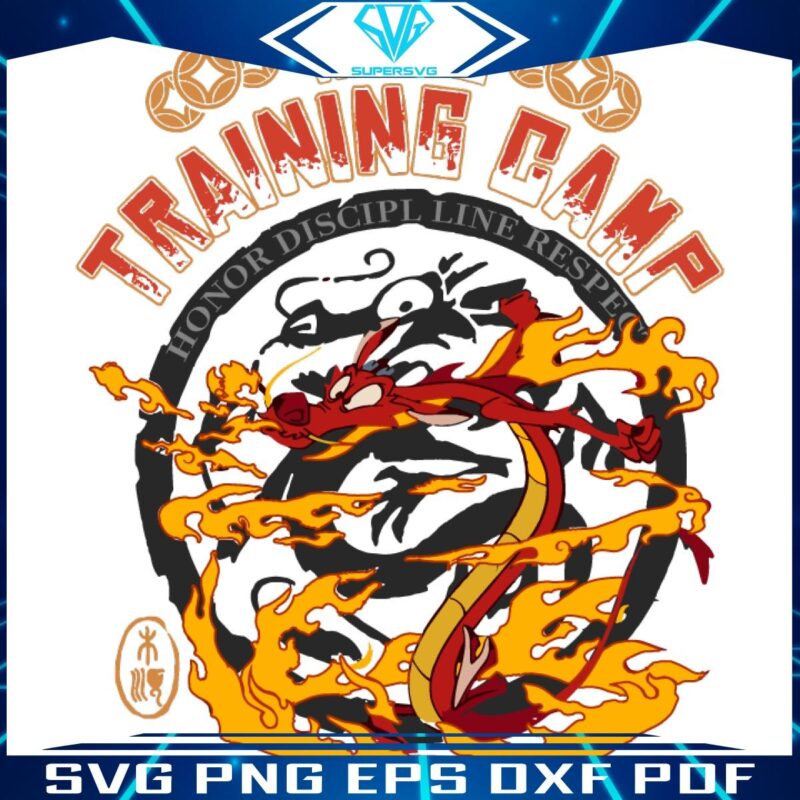 Mulans Mushu Training SVG Disney Cartoon Adventure