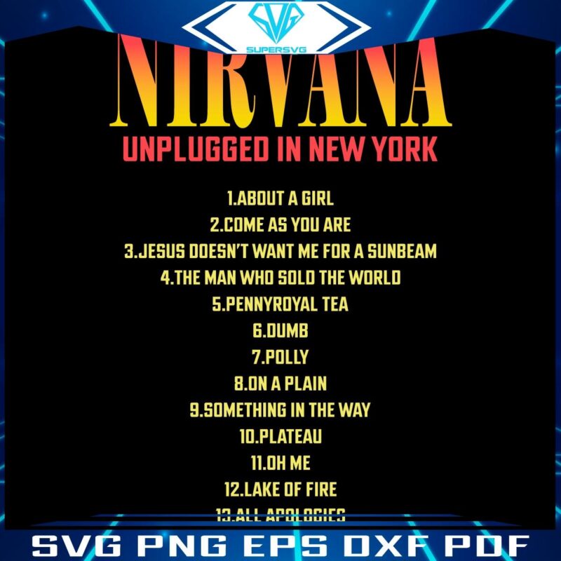 Nirvanas Iconic NYC Unplugged Get the SVG