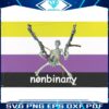 Nonbinary Skeleton Warrior Flag Epic PNG Design