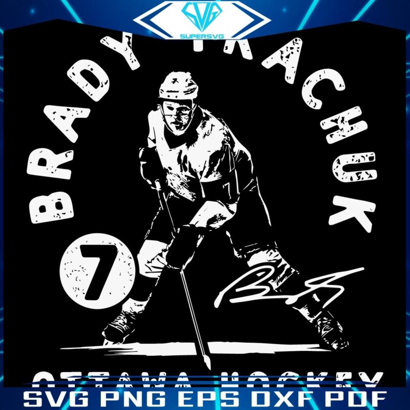Retro Brady Tkachuk 7 Ottawa Senators SVG Design