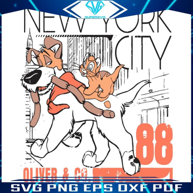 Retro Disney NYC 88 Oliver Company SVG Magic