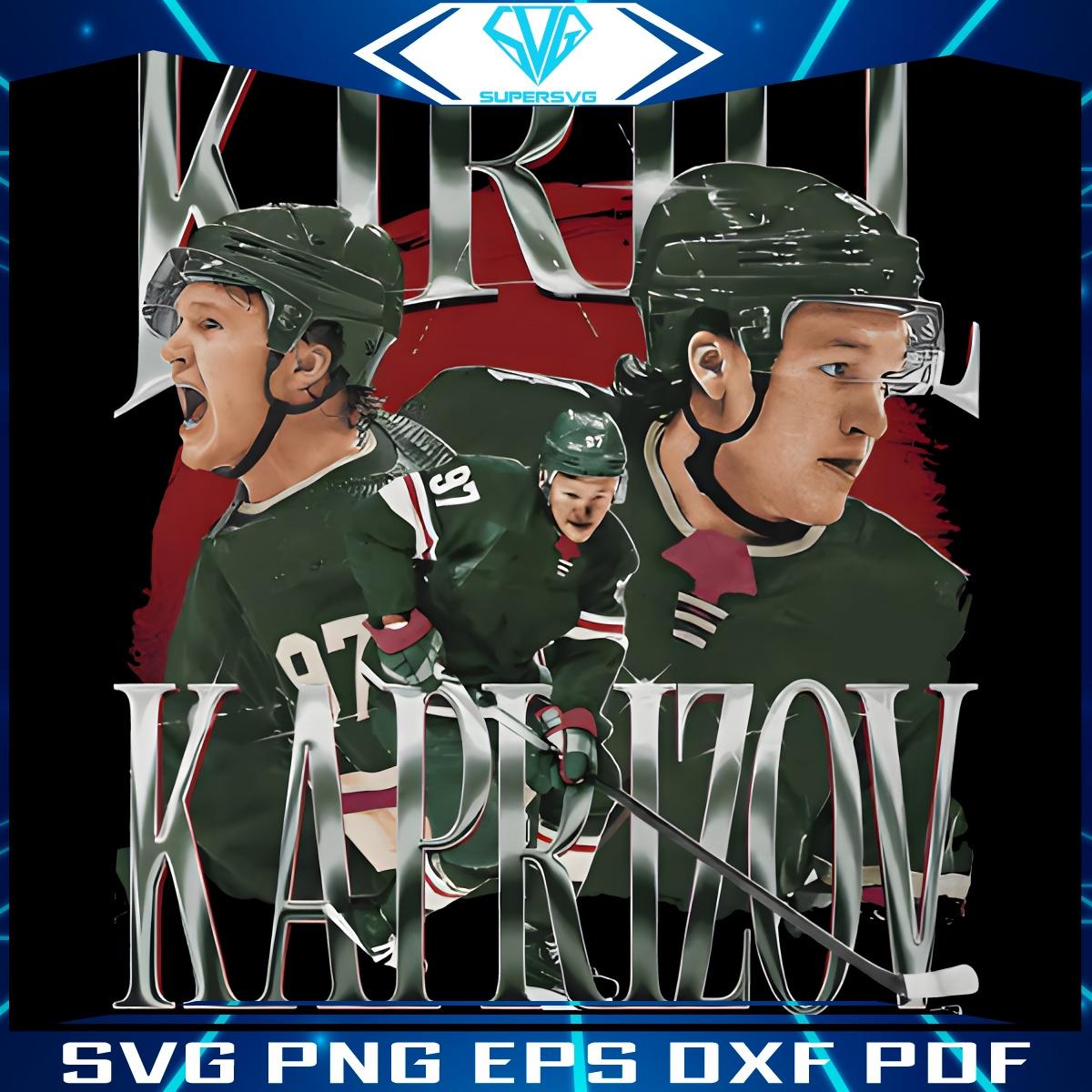 Retro Kirill Kaprizov Wild Hockey Magic in PNG