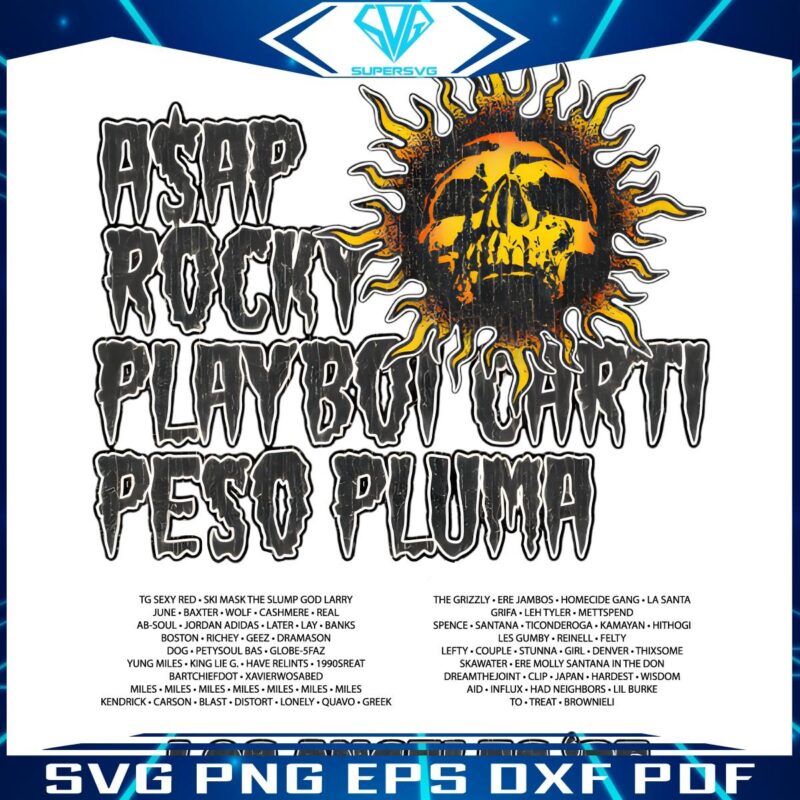 Retro Rolling Loud LA 2025 Sun Schedule in PNG