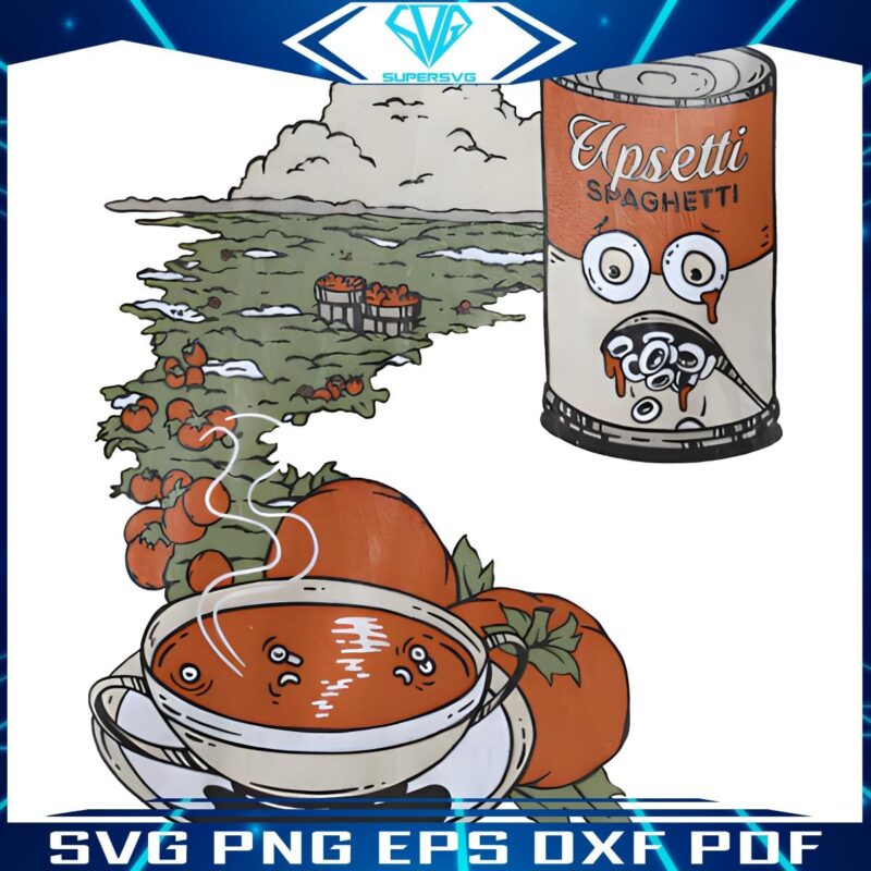 Retro Upsetti Spaghetti Cartoon Fun in PNG