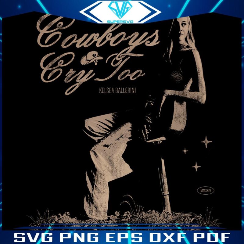 Retro Western Cowboys Cry Too Kelsea Ballerini PNG