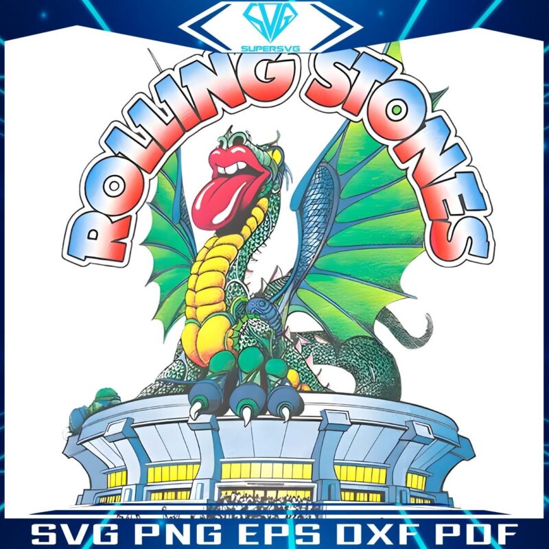 Rock with The Rolling Stones 1981 Tour Dragon Live PNG