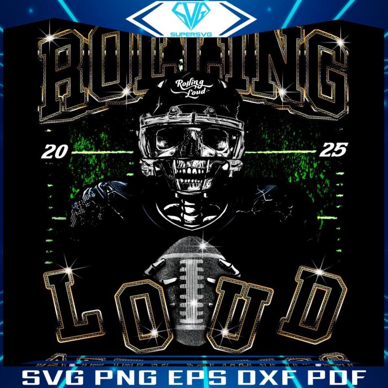 Rolling Loud 2025 Football Skeleton Epic PNG Art