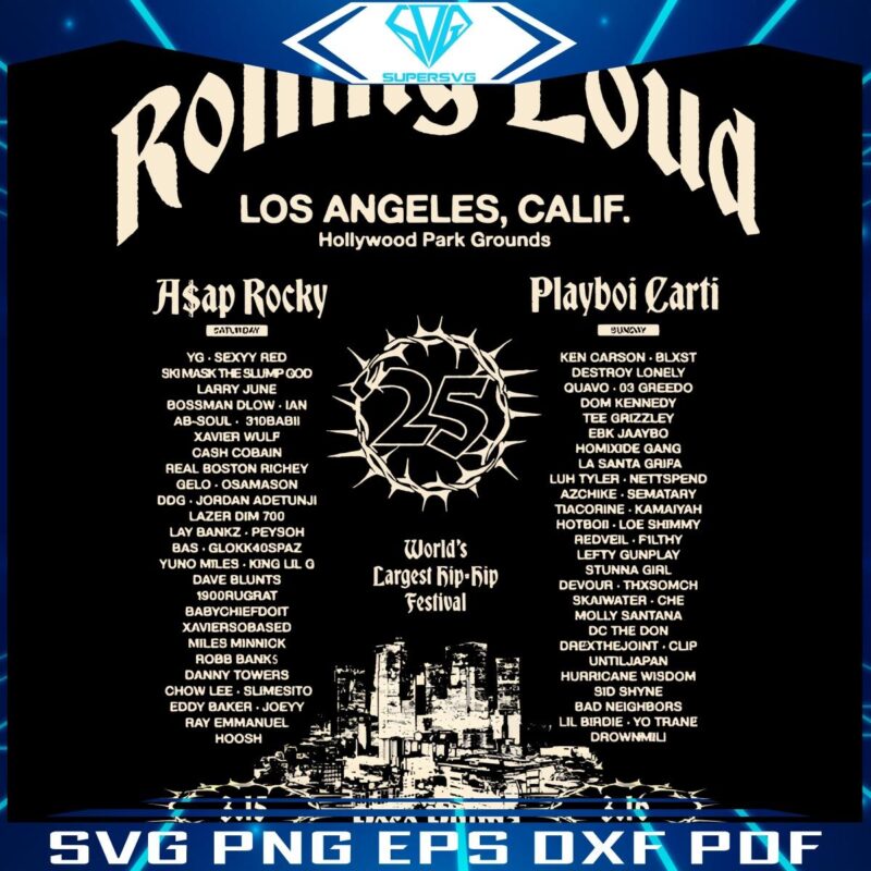 Rolling Loud California 2025 Worlds Biggest Hip Hop Fest PNG