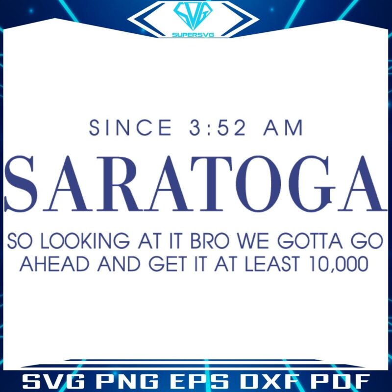 Saratoga Water Refreshing since 352 AM SVG