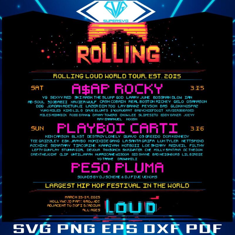 Sun Lineup PNG Rolling Loud Tour Magic Since 2015