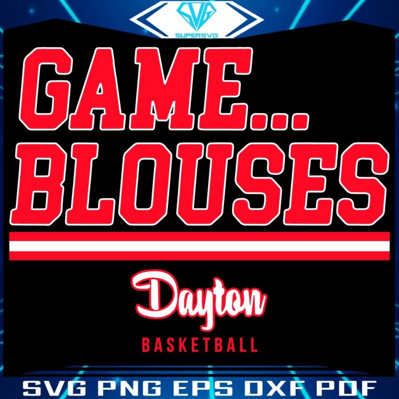 SVG of Dayton Flyers Basketball Game Blouses Design