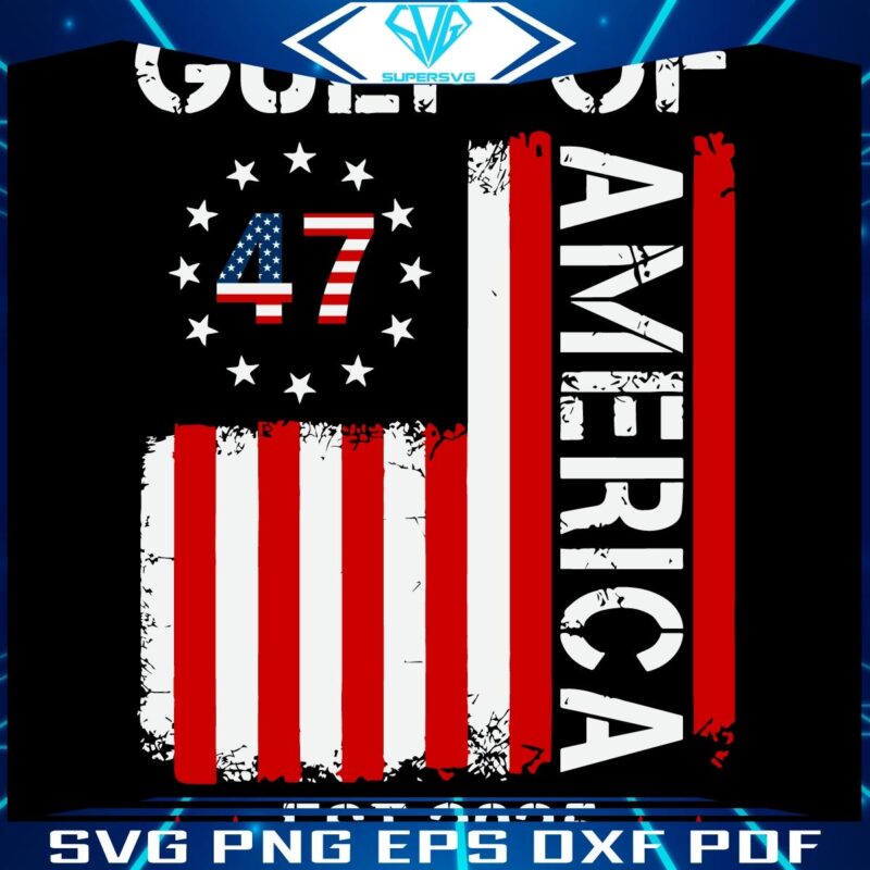 Trumps Gulf of America 47 Est 2025 SVG